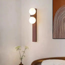 Axyaa Black Walnut Retro Wall Lamp for Stylish Living Rooms