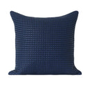 Axyaa Nordic Hand-Woven Leather Pillow in Black and White