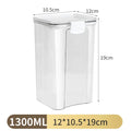 Axyaa Transparent Food Canister Kitchen Storage Box - Large Capacity, Sealed Jars