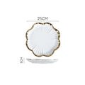 Axyaa Light Luxury Ceramic Dinner Plate for Steaks, Noodles, Fruits, and Dim Sum
