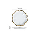 Axyaa Light Luxury Ceramic Dinner Plate for Steaks, Noodles, Fruits, and Dim Sum