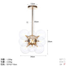 Axyaa Glass Bubble Chandelier Pendant Lamp for Living Room Dining Room Kitchen Island