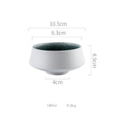 Axyaa High Foot Ceramic Soup Bowl Dessert Pasta Salad Snack Household Specialty Tableware