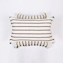 Axyaa Yellow White Knitting Boho Cushion Cover for Home Decoration