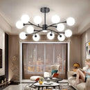 Axyaa Nordic Glass Chandelier | LED Pendant Light Fixture for Home and Dining Decor