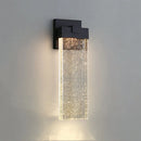 Axyaa Crystal Outdoor Wall Lamp: Sleek & Waterproof Modern Light for Terrace, Villa, Balcony.