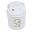 Axyaa Mini Trash Can Bin Tube with Cover and Kawaii Stickers