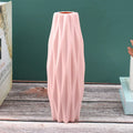 Axyaa White Ceramic-Style Plastic Flower Vase Pot for Home Decoration
