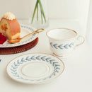 Axyaa Gold Leaf Coffee Cup & Plate Set - European Afternoon Tea, Light Luxury Ceramic