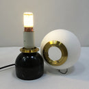 Axyaa Nordic Marble Glass Table Lamp for Living Room, Bedroom, and Study