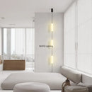 Axyaa LED Floor Lamp Acrylic Long Line Light Black Modern Minimalism Bedroom Decor