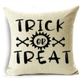 Axyaa Halloween Bat Pumpkin Illustration Pillowcase Sofa Lumbar Pillow Cover