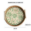 Axyaa Shell Tray: Light Luxury Double-eared Rattan Storage for Decorative Display