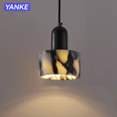 Axyaa Marble LED Pendant Lamp: Nordic Luxury Natural Stone Chandelier