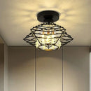 Axya Crystal Ceiling Chandelier LED Modern Industrial Lights E27 Bulb Base