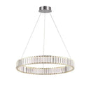 Axyaa Luxury Crystal Chandelier Villa Staircase LED Dimming Pendant Lights