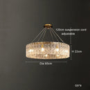 Axyaa Glass Chandelier: Luxury LED Lighting for Living Room