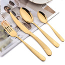 Axyaa 24pcs Stainless Steel Cutlery Set - Western Dinnerware Flatware Kit