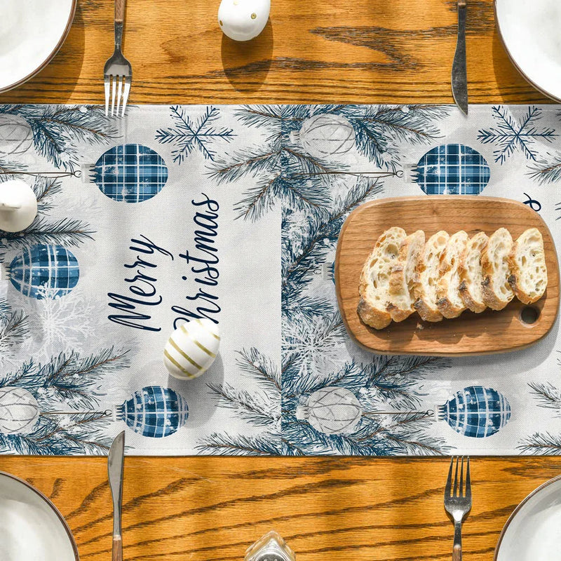 Festive Fir Snowflake Table Runner for Axyaa - Farmhouse & Wedding Decor