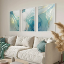 Luxurious Gilt Marble Art Print by Axyaa - Turquoise Gold Foil Texture For Home Decor