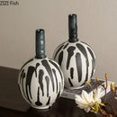 Modern Ink Wash Ceramic Vase for Stylish Home Decor by Axyaa