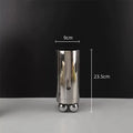 Axyaa Silver Geometric Ball Glass Vase - Abstract Cylinder Home Décor Accessory