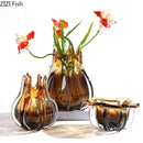 Axyaa Flower Bud Glass Vase for Elegant Hydroponics and Floral Arrangements