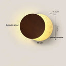 Axyaa Nordic LED Wall Lamp with White Glass Ball and Yellow Travertine Stone