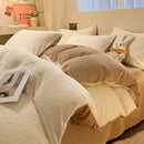 Axyaa Winter Engraved Milk Fleece Quilt Cover Double-Sided Coral Fleece Single