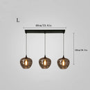 Axyaa Grey Glass Pendant Light for Dining and Bar, Industrial Chandelier