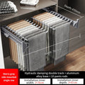 Axyaa Aluminum Alloy Pant Hangers: Adjustable, Multi-Functional, & Collapsible Clothes Rack