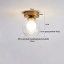 Axyaa Modern Wood Glass LED Ceiling Light for Kitchen Living Room Decor