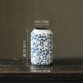 Axyaa Blue White Ceramic Vase Flower Arrangement Desktop Decorative Hydroponic Dried Flower Glass Vase