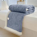 Axyaa Butterfly Jacquard Fleece Blanket: Luxurious 3D Butterfly Design, Thick & Warm for Bed Sofa