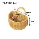 Axyaa Rattan Woven Fruit Tray, Storage Basket, Tea Tray, Picnic Snacks Organizer