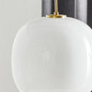 Axyaa White Glass Ball Chandelier - LED Pendant Lights for Home and Restaurant Decor