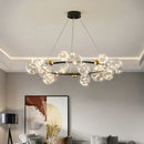Axyaa Nordic Gold Glass Globe Chandelier with Remote Control