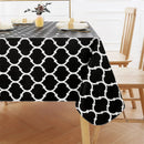 Axyaa Waterproof PVC Tablecloth Rectangle Table Cover for Wedding Dining, Moroccan Design