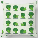 Axyaa Yoga Panda & Avocado Cartoon Animal Throw Pillow Bundle