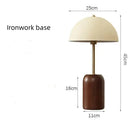 Axyaa French Medieval Wood Table Lamp LED E14 for Bedroom Study Living Room