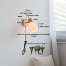 Axyaa Glass Wall Sconce Light Fixture for Bedroom and Bathroom