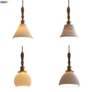 Axyaa Ceramic Shade LED Pendant Light: Modern Nordic Chandelier for Restaurant and Bedroom