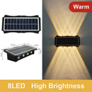 Axyaa Outdoor Solar Wall Lamp - Waterproof Up/Down Light for Porch, Balcony, Garden