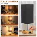 Axyaa Dimmable LED Table Lamp with USB C+A Charging Ports