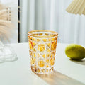 Axyaa Checkered Design Whiskey Glass Tumbler - 310ml
