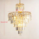 Axyaa Modern LED Crystal Chandelier for Dining Living Bedroom Study Lighting