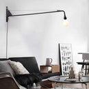 Axyaa Retro Iron Long Arm Wall Lamp LED
