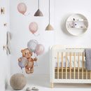 Axyaa Brown Bear Wall Stickers Kids Room Decoration Nordic Animals Decal