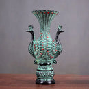 Axyaa Antique Bronze Decor Cow Rabbit Peacock Dragon Phoenix Vase Statues & Cups