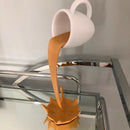 Axya Coffee Splash Sculpture: Creative Desktop Decor for Kitchen & Home